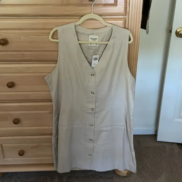 A&F Mara Linen Blend Vest Mini Dress - Picture 5 of 9